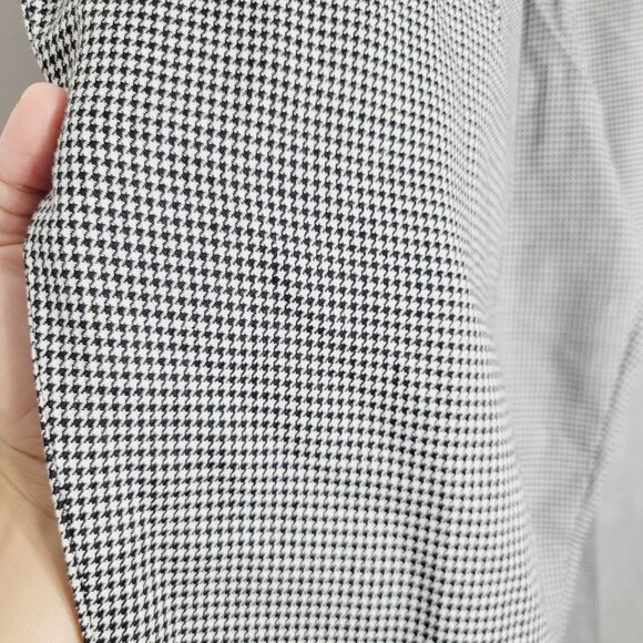 Mobb Women's Black White Plaid Checkered Elastic Weight High Rise Pant S,M,3XL - Picture 3 of 16